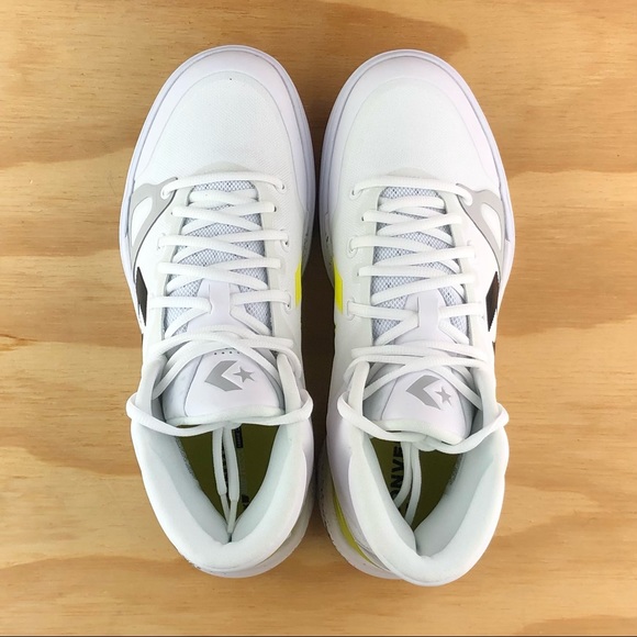 Converse G4 High Top White Yellow React Basketball Shoes Size 9 - Picture 6 of 9